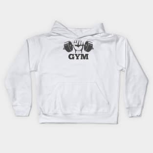 Fitness club or Gym Logo Emblem. Kids Hoodie